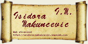 Isidora Makunčević vizit kartica